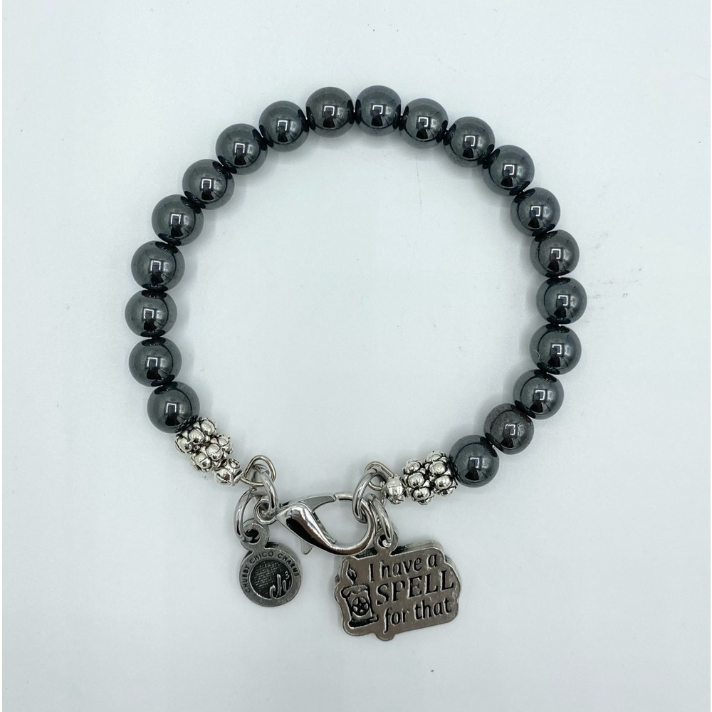 Chubby Chico Charm I Have A Spell For That Hematite Glass Bracelet